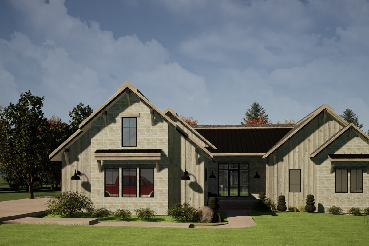 90 Hastings Drive spec home exterior rendering, Victor, Idaho